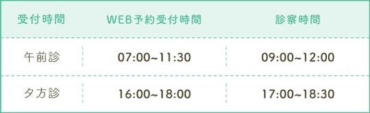 WEB予約受付時間